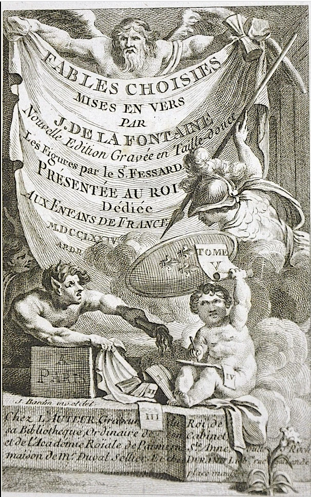 Frontespizio - Favole di La Fontaine, Vol. 5, 1774